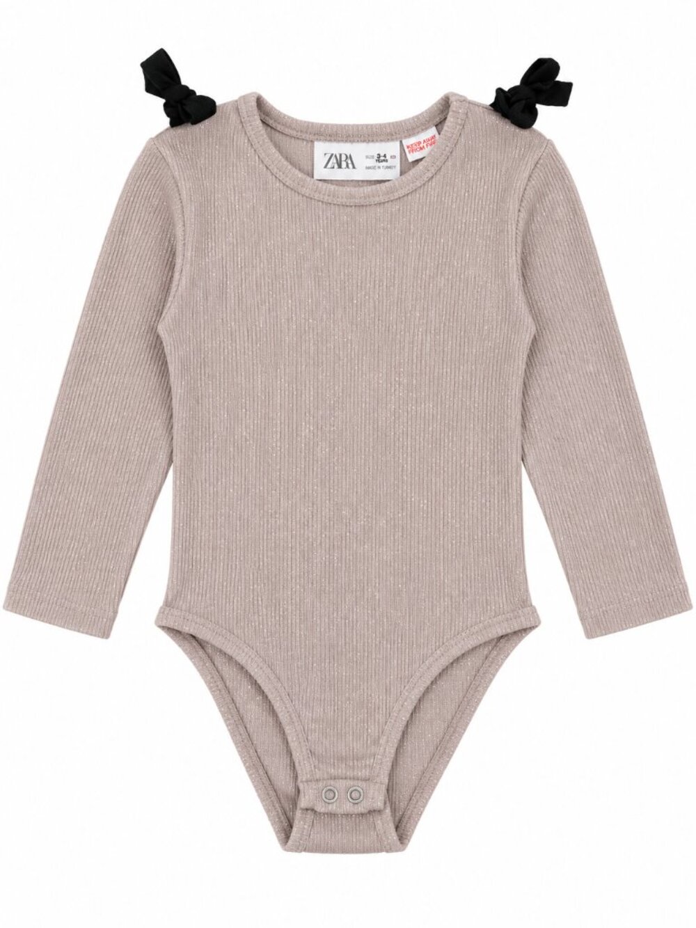 Zara Girls Ribbed Bodysuit – Size 2–3Y